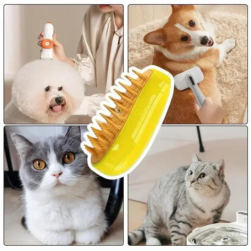 3-in-1 Electric Spray Cat Hair Brush